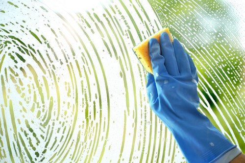 Local team cleaning carpeted corridors in a Richmond workplace
