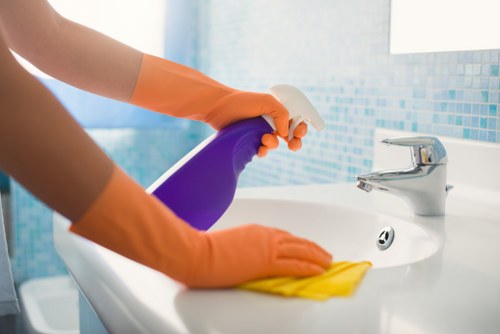 Upholstery stain cleaning on a sofa in Richmond