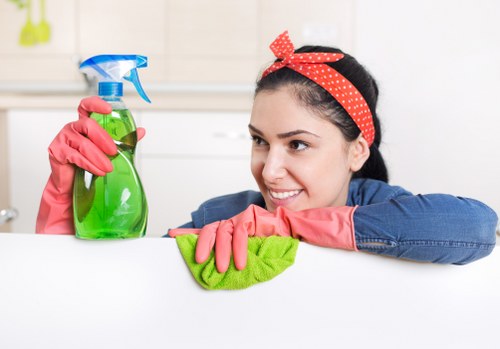 Bathroom and floor cleaning as part of a move in cleaning service in Richmond