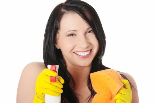Local Richmond office cleaning team preparing a commercial workspace for the day